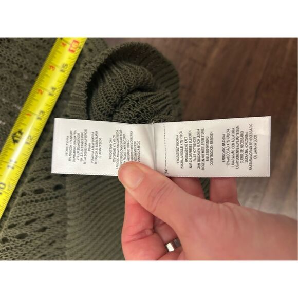 Equipment Femme Green Crochet Crewneck Sweater, Sz XS - Picture 5 of 7